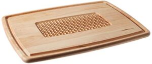 snow river usa hardwood maple pyramid cutting carving board with juice groove 15" x 21" x .75"