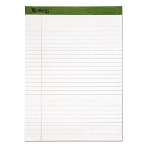 ampad 100% recycled perforated ruled 50 sheet 8 1/2 x 11 3/4 inch white pads 12 pack (20-172)