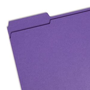 Smead File Folder, Reinforced 1/3-Cut Tab, Letter Size, Purple, 100 per Box (13034)