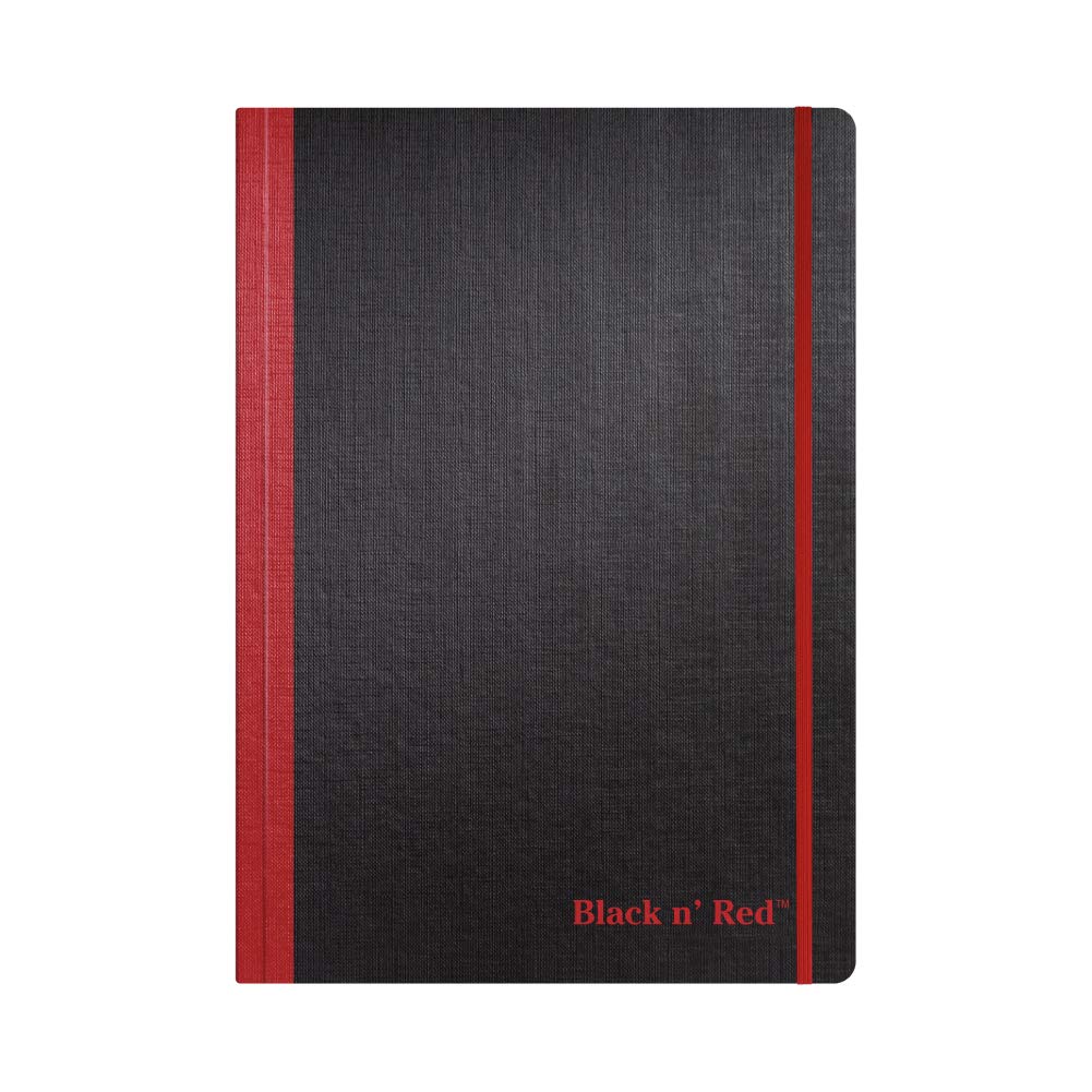 Black n Red Casebound Flexible Cover Notebook, Large, Black, 72 Ruled Sheets, Pack of 1 (400110478)