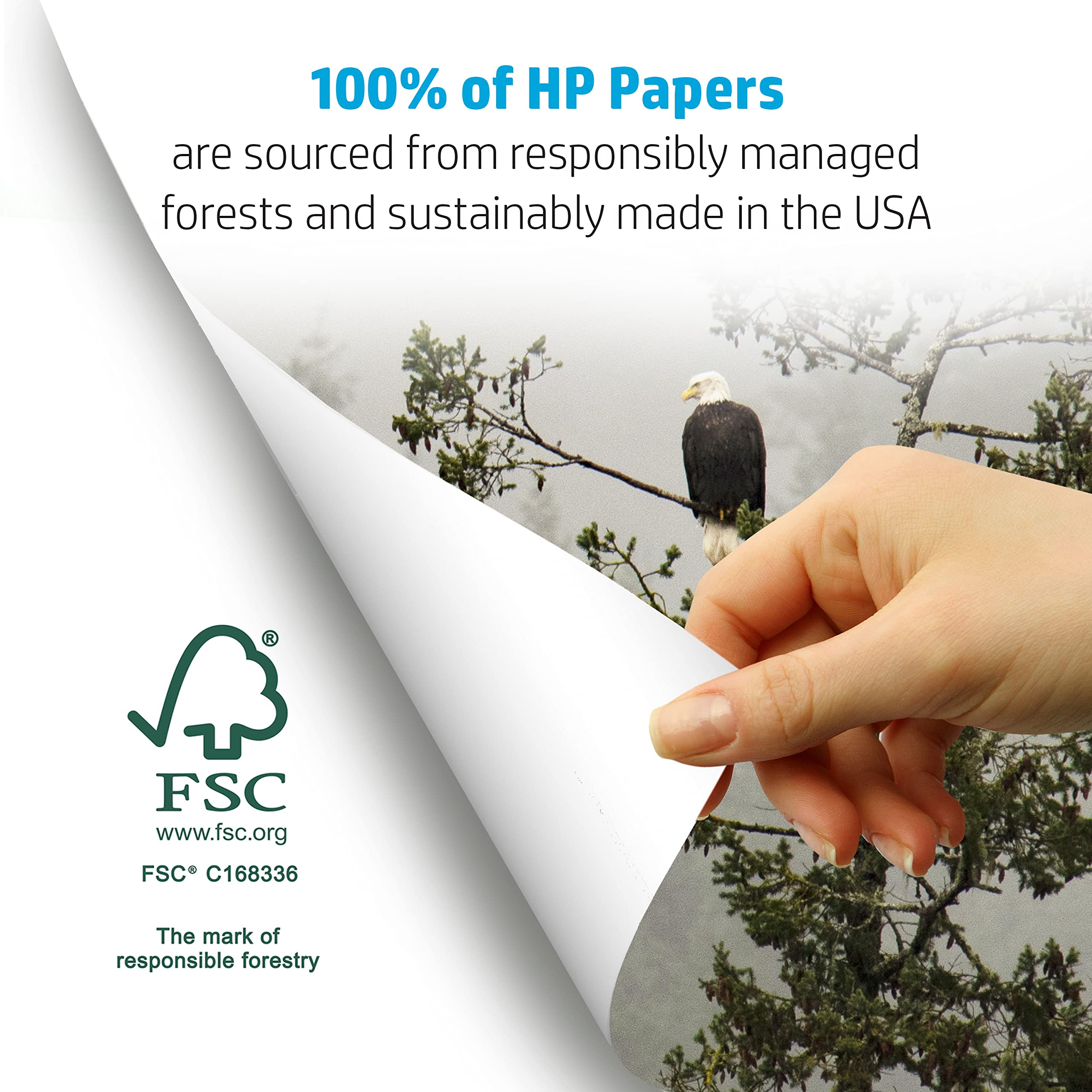 HP Printer Paper | 8.5 x 11 Paper | 30% Recycled Paper | 1 Ream - 500 Sheets | 92 Bright | Made in USA - FSC Certified |112100R
