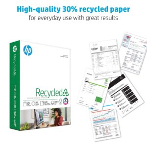 HP Printer Paper | 8.5 x 11 Paper | 30% Recycled Paper | 1 Ream - 500 Sheets | 92 Bright | Made in USA - FSC Certified |112100R