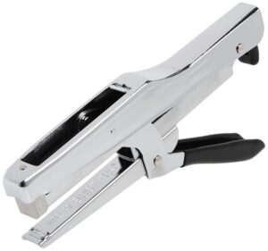 bostitch office plier stapler, 20 sheet capacity, ez squeeze handle, reduced effort, no jam technology, chrome
