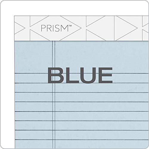 TOPS Prism Plus 100% Recycled Legal Pad, 5 x 8 Inches, Perforated, Blue, Narrow Rule, 50 Sheets per Pad, 12 Pads per Pack (63020)