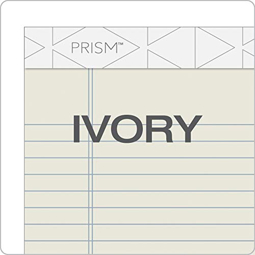 TOPS Prism Plus 100% Recycled Legal Pad, 5 x 8 Inches, Perforated, Ivory, Narrow Rule, 50 Sheets per Pad, 12 Pads per Pack (63030)