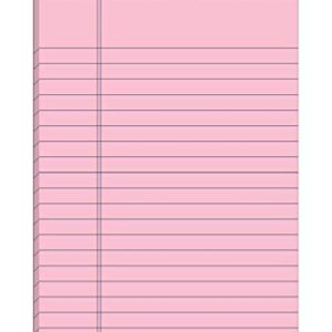 TOPS Prism Writing Pads, 5" x 8", Jr. Legal Rule, Narrow 1/4" Spacing, Pink, Perforated, 50 Sheets, 12 Pack (63050)