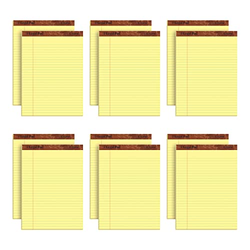 TOPS 8.5 x 11 Legal Pads, 12 Pack, The Legal Pad Brand, Wide Ruled, Yellow Paper, 50 Sheets Per Writing Pad, Made in the USA (7532)