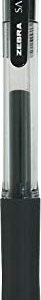 Zebra Pen Sarasa Dry X20 Retractable Gel Pen, Fine Point, 0.5mm, Black Ink, 12-Pack