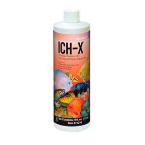 hikari ich-x ready-to-use fungal treatment solution for freshwater and marine aquariums for ich, trichodiniasis, velvet, and saprolegniasas treatment