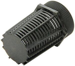 lifegard aquatics threaded suction overflow strainer for fish aquariums – high-impact resistant black pvc – space saver strainer to extend past the bulkhead – reduces pump damage – 2 inch