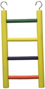 prevue pet products bpv01134 carpenter creations hardwood bird ladder with 4 rungs, 8-inch, colors vary