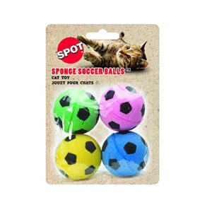 spot by ethical products - sponge soccer balls cat toy, 4-pack interactive cat toys chasing hunting stimulating cat toys for indoor cats best sellers