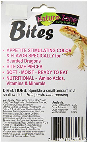 Nature Zone Snz54620 Bearded Dragon Bites Soft Moist Food, 2-Ounce