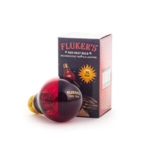 fluker's red heat bulbs for reptiles 1 count (pack of 1) black