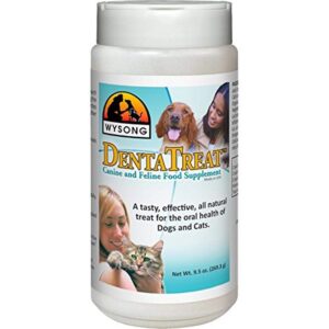wysong dentatreat canine/feline - dog/cat food supplement - 9.5 ounce bottle