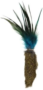 gocat da fur thing cat toy, rabbit fur and feather toy stuffed with catnip