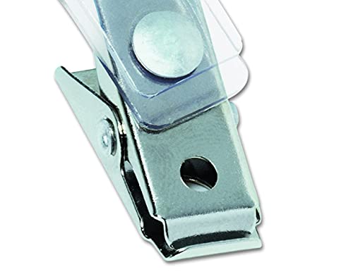 Swingline GBC ID Badge Clips, Clear, Badge Holder Clip, 100 Per Pack (1122897)