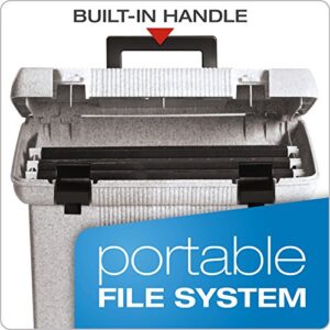 Pendaflex Portable File Box, 11"H x 14" W x 11 1/8" D, Granite (41747)