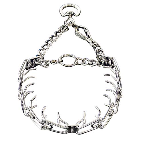 Herm Sprenger Chrome Plated Steel Training Prong Collar with Quick Release Snap for Dogs, Small, 2.25mm, 16-Inch