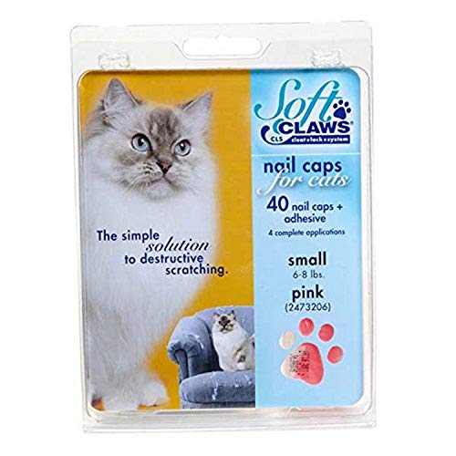 Feline Soft Claws Cat Nail Caps Take-Home Kit, Small, Pink