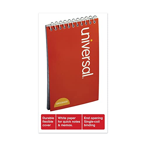 Universal 3x5-Inch Narrow Ruled Wirebound Memo Book, 12 per Box (UNV20435-CL)