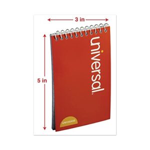 Universal 3x5-Inch Narrow Ruled Wirebound Memo Book, 12 per Box (UNV20435-CL)