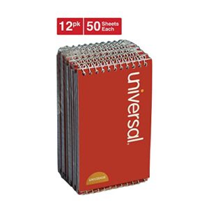 Universal 3x5-Inch Narrow Ruled Wirebound Memo Book, 12 per Box (UNV20435-CL)