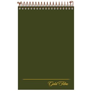 ampad gold fibre steno book, 6" x 9", gregg rule, green cover, 100 sheets (20-806r)
