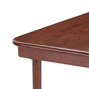 STAKMORE Straight Edge 32" Square Folding Card Table, Cherry Finish