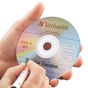 verbatim dvd-r blank discs azo dye 4.7gb 16x recordable disc - 25 pack spindle