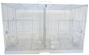 yml 3/8-inch canary finch breeding cage 2414, small, white