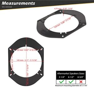 Scosche Compatible with Select Import and Domestic Vehicles 5" x 7" / 6" x 8" to 5.25" - 6.5" Adapters (1 Pair) SA68