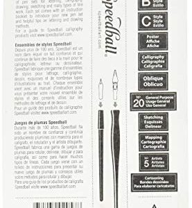 Speedball C-Series Lettering Pen Set - 1 Penholder w/ 6 Nibs