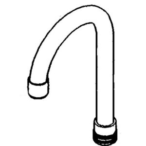 moen 104429 commercial gooseneck spout 5-3/4-inch, chrome