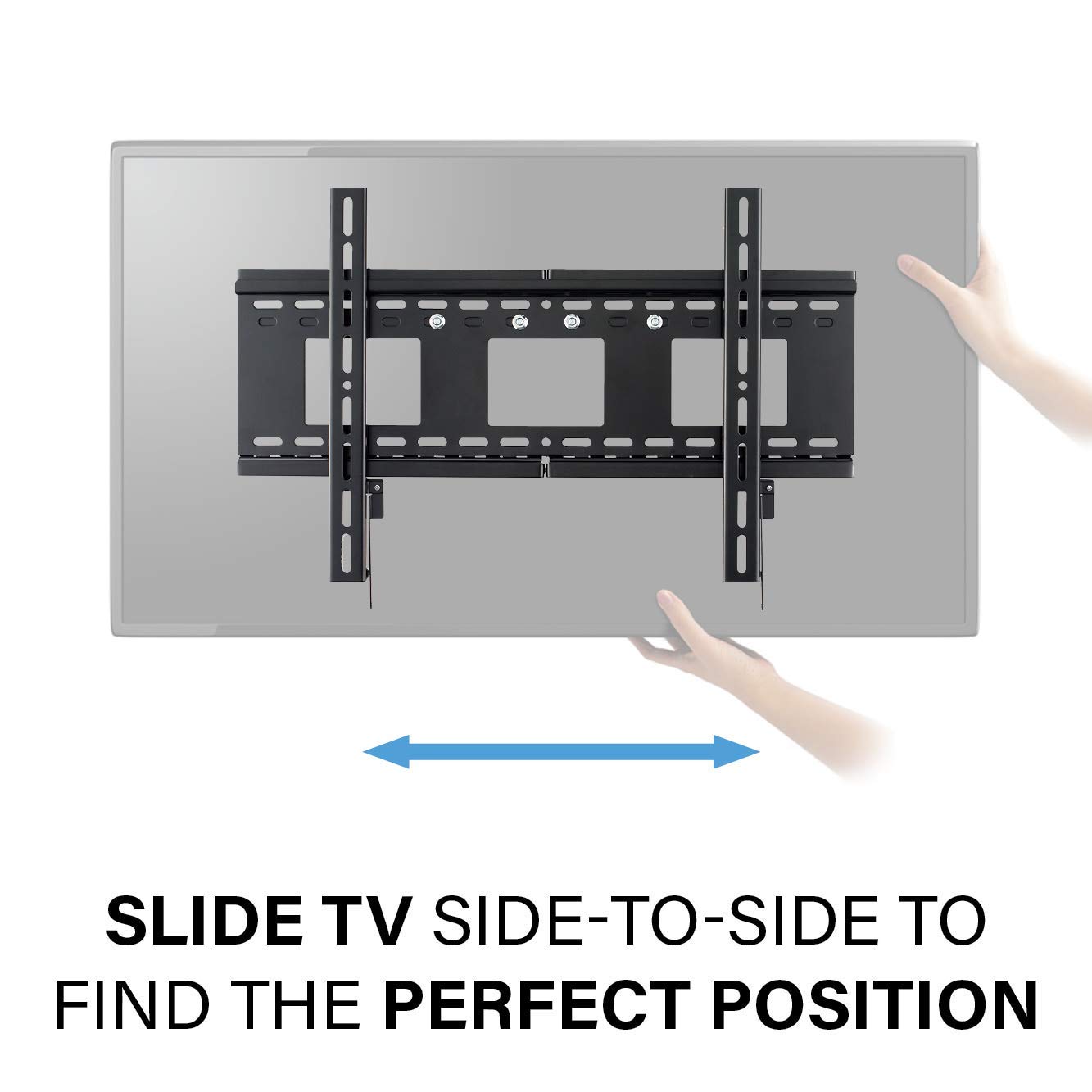 Sanus Premium Universal 3-Stud Heavy Duty Tilting Wall Mount For Large TVs - Fits 50"-120" Flat Screens - Low Profile - Easy Install - UL Tested For Safety -VMPL3-B1