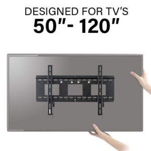 Sanus Premium Universal 3-Stud Heavy Duty Tilting Wall Mount For Large TVs - Fits 50"-120" Flat Screens - Low Profile - Easy Install - UL Tested For Safety -VMPL3-B1