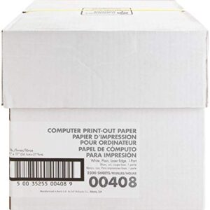 Sparco Computer Paper, Plain, 20 lbs., 9-1/2 x 11 Inches, 2300 Count, White