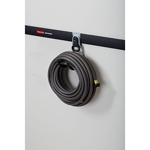 Rubbermaid FastTrack Utility Hook, Garage Organization Wall Hanger, Tool Hanger, Wall Mount and Heavy Duty Tool Hanger, Black