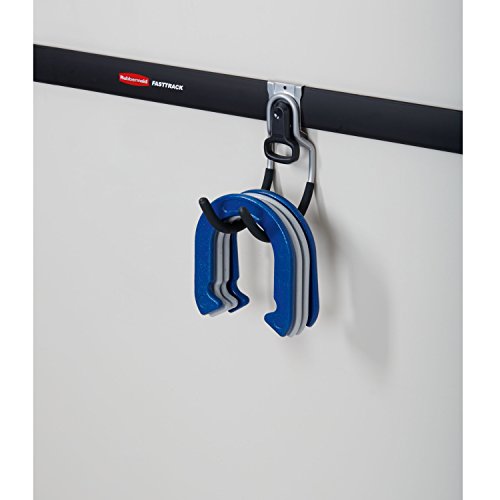 Rubbermaid FastTrack Utility Hook, Garage Organization Wall Hanger, Tool Hanger, Wall Mount and Heavy Duty Tool Hanger, Black