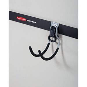 Rubbermaid FastTrack Utility Hook, Garage Organization Wall Hanger, Tool Hanger, Wall Mount and Heavy Duty Tool Hanger, Black