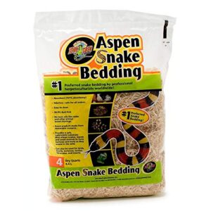 zoo med laboratories szmsb4 aspen snake bedding, 4 quart