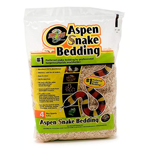 Zoo Med Laboratories SZMSB4 Aspen Snake Bedding, 4 Quart