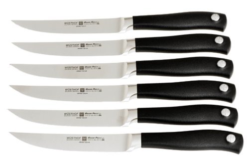 Wusthof Grand Prix II 6 Piece Steak Set, One size, Black