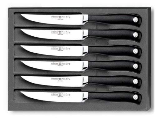 Wusthof Grand Prix II 6 Piece Steak Set, One size, Black