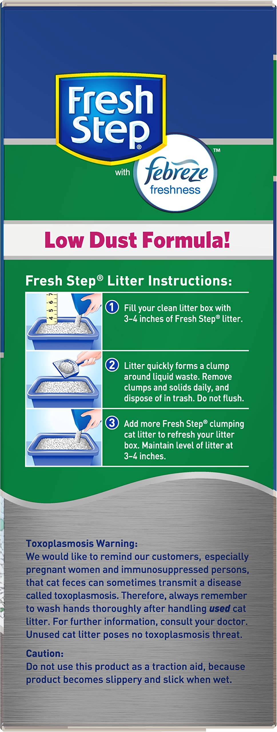 Fresh Step Odor Shield Scented Litter with the Power of Febreze, Clumping Cat Litter, 14 Pounds