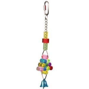prevue pet products bpv17047 rainbow acrylic bird toy, medium/large, target