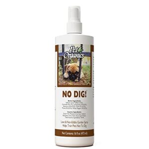 naturvet pet organics no dig yard & lawn training spray for cats and dogs – helps deters pets from digging in gardens, grass, landscaping – includes herbs, plants, essential oils – 16 oz.