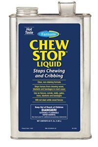 farnam 272582 chew stop liquid chewing deterrent for horses, 64 oz
