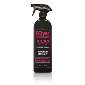 eqyss - eqyss micro-tek equine horse spray- soothes sensitive skin. helps scratching, itching, and rubbing. 32 oz