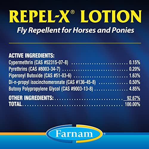 Farnam Repel-X Lotion Fly Repellent for Horses and Ponies lotion 8 ounce